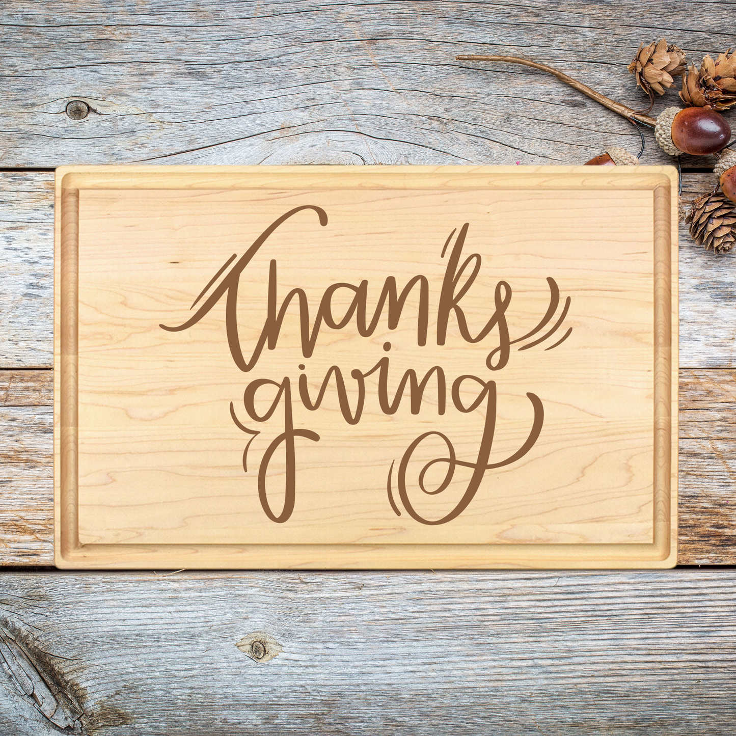 Thanksgiving Style Cutting Board - Premium Cutting Boards from Hipster Lasers - Just $40! Shop now at Hipster Lasers
