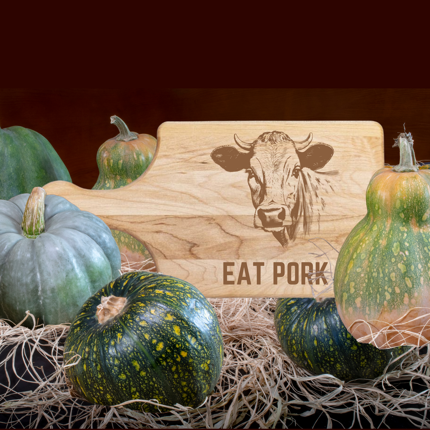 Eat Pork Cutting Board - Premium Cutting Boards from Hipster Lasers - Just $40! Shop now at Hipster Lasers