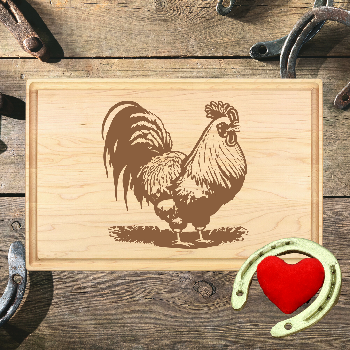 Boss Rooster Cutting Board - Premium Cutting Boards from Hipster Lasers - Just $70! Shop now at Hipster Lasers