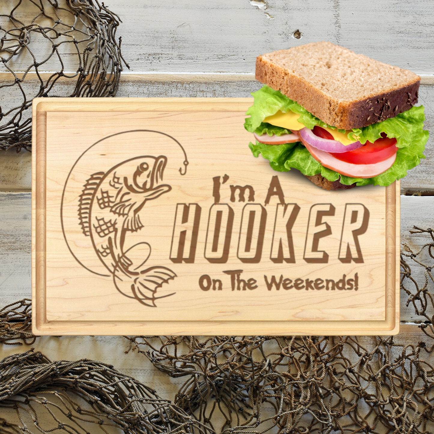 I'm A Hooker On The Weekend Cutting Board - Premium Cutting Boards from Hipster Lasers - Just $40! Shop now at Hipster Lasers