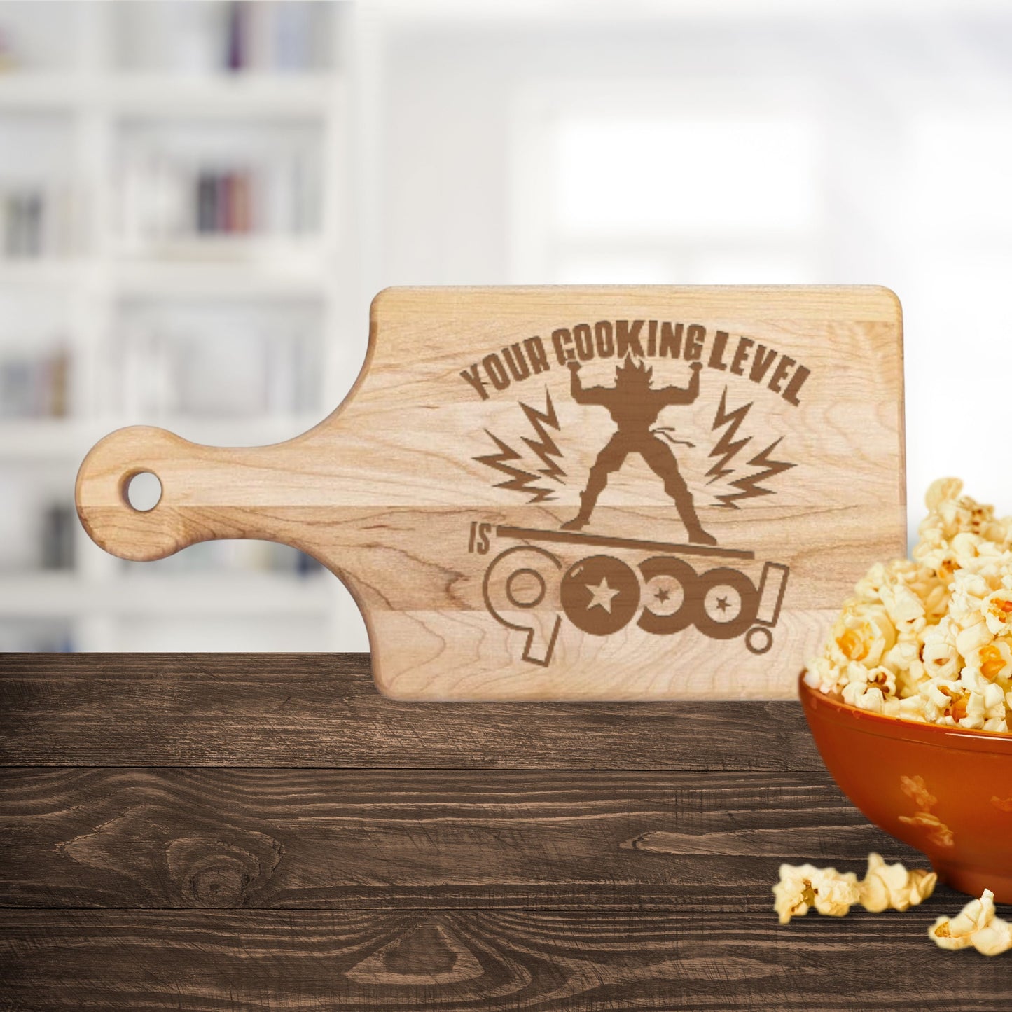 Your Cooking Is Over 9000 Cutting Board! - Premium Cutting Boards from Hipster Lasers - Just $70! Shop now at Hipster Lasers