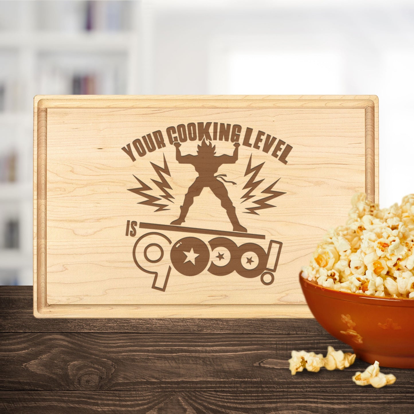 Your Cooking Is Over 9000 Cutting Board! - Premium Cutting Boards from Hipster Lasers - Just $70! Shop now at Hipster Lasers