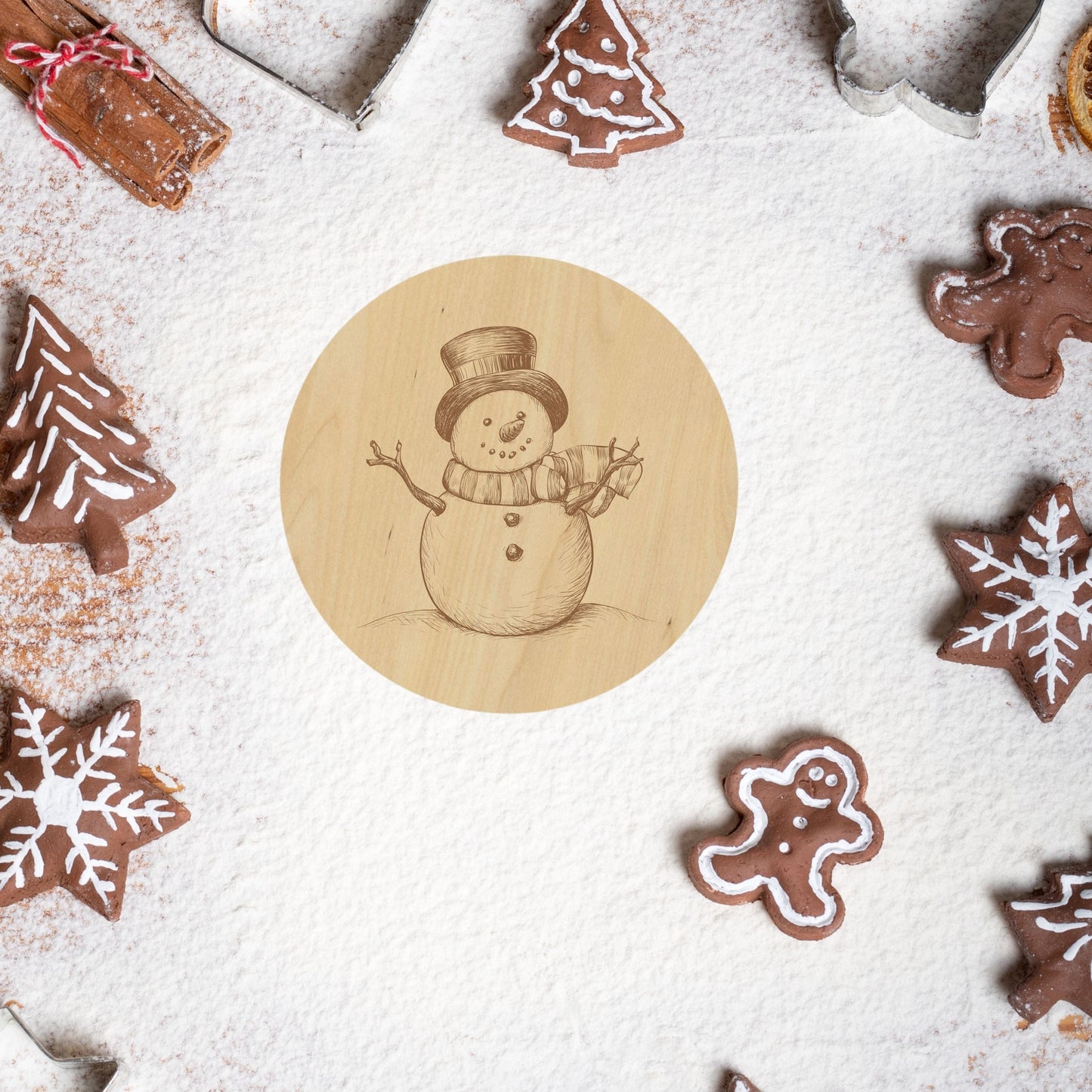 Jolly Snowman Coaster - Premium Coasters from Hipster Lasers - Just $10! Shop now at Hipster Lasers