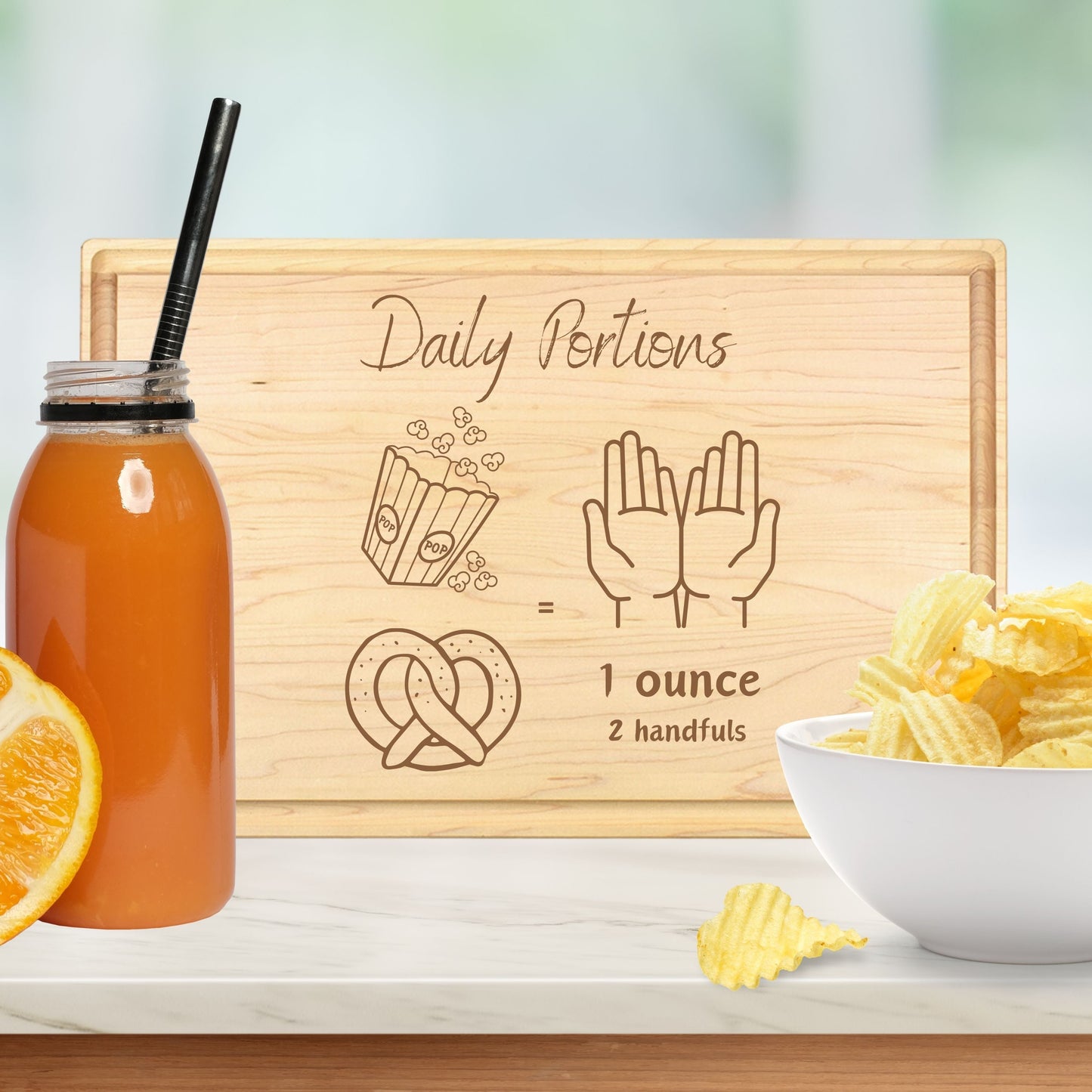 Snacking Portions Board - Premium Cutting Boards from Hipster Lasers - Just $40! Shop now at Hipster Lasers