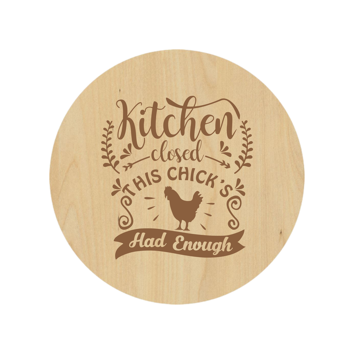 Kitchen's Closed Coaster - Premium Coasters from Hipster Lasers - Just $10! Shop now at Hipster Lasers