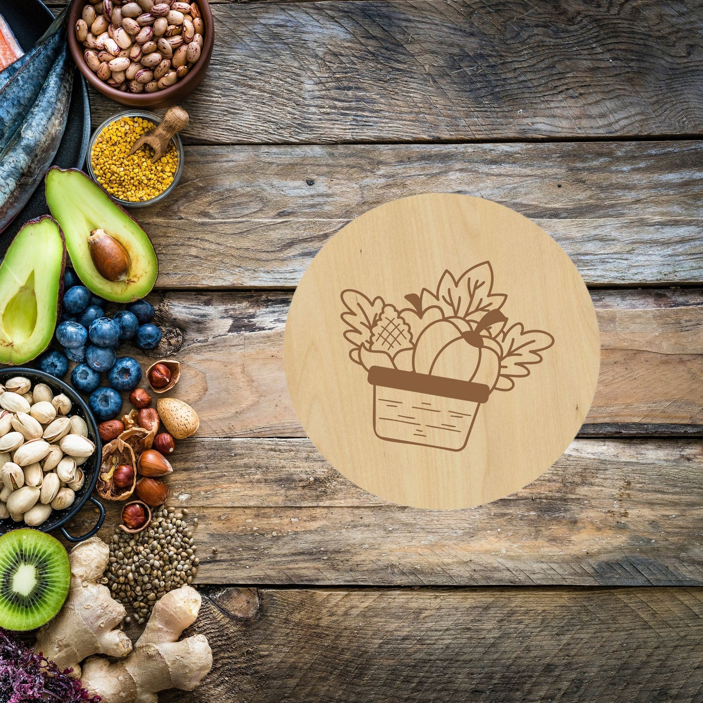 Harvest Bounty Coaster - Premium Coasters from Hipster Lasers - Just $10! Shop now at Hipster Lasers