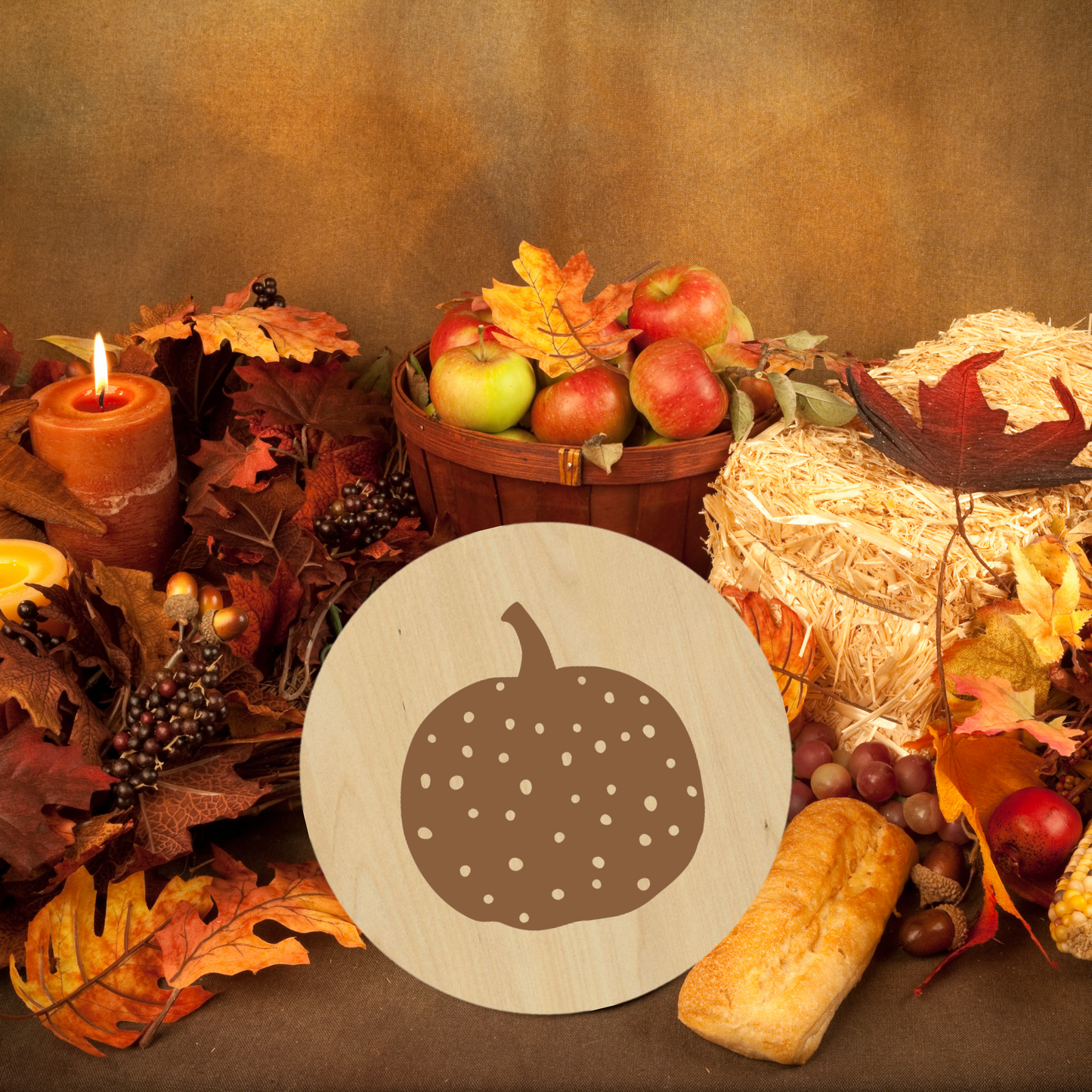 Glam Pumpkin Coaster - Premium Coasters from Hipster Lasers - Just $10! Shop now at Hipster Lasers