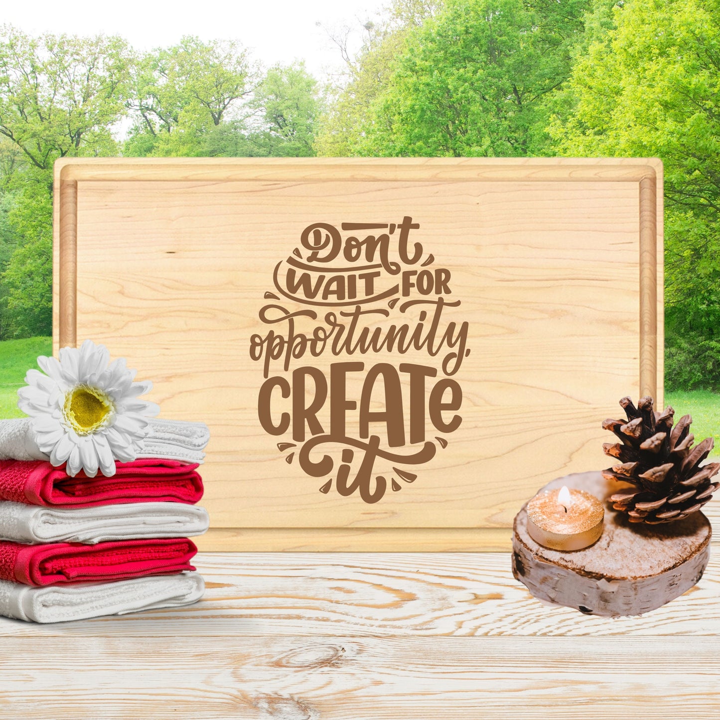 Copy of Keep Moving Forward Cutting Board - Premium Cutting Boards from Hipster Lasers - Just $40! Shop now at Hipster Lasers