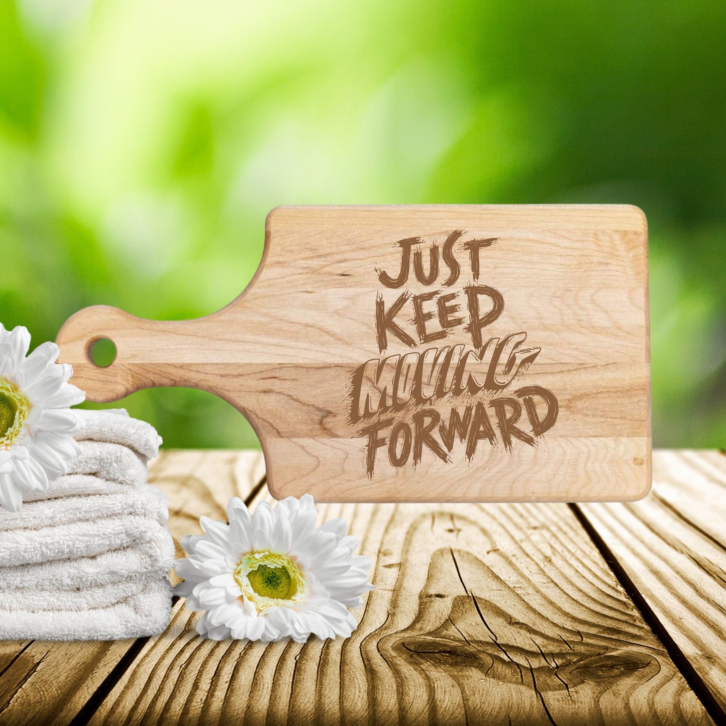 Keep Moving Forward Cutting Board - Premium Cutting Boards from Hipster Lasers - Just $40! Shop now at Hipster Lasers