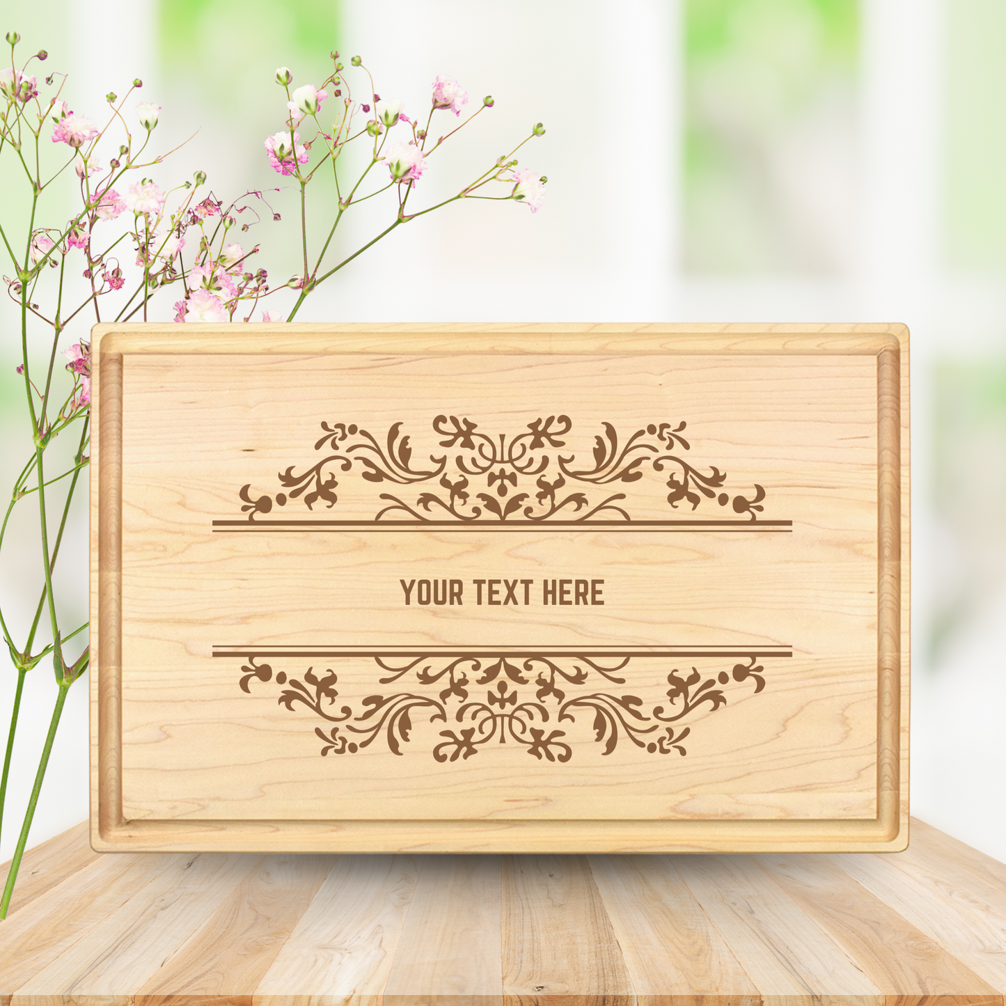 Custom Whimsical Family Cutting Board - Premium Cutting Boards from Hipster Lasers - Just $90! Shop now at Hipster Lasers