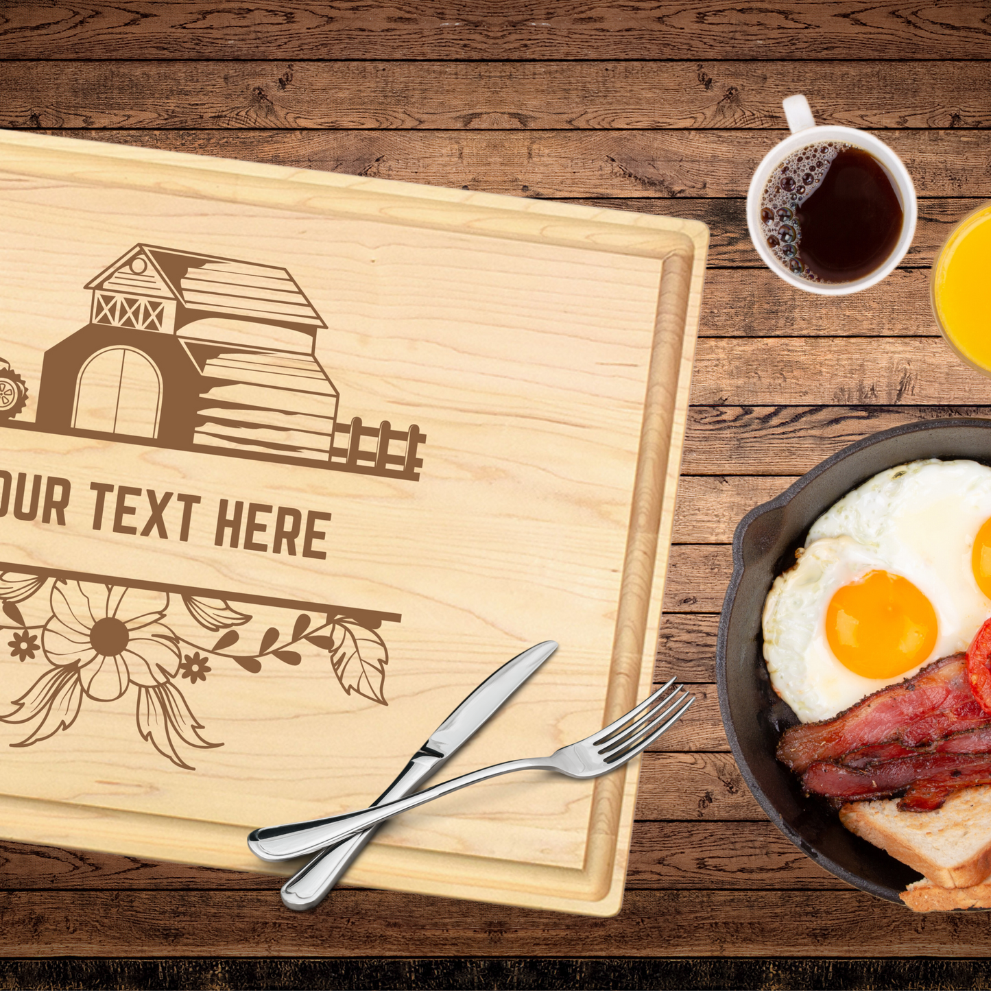Custom Country Enchantment Cutting Board - Premium Cutting Boards from Hipster Lasers - Just $90! Shop now at Hipster Lasers