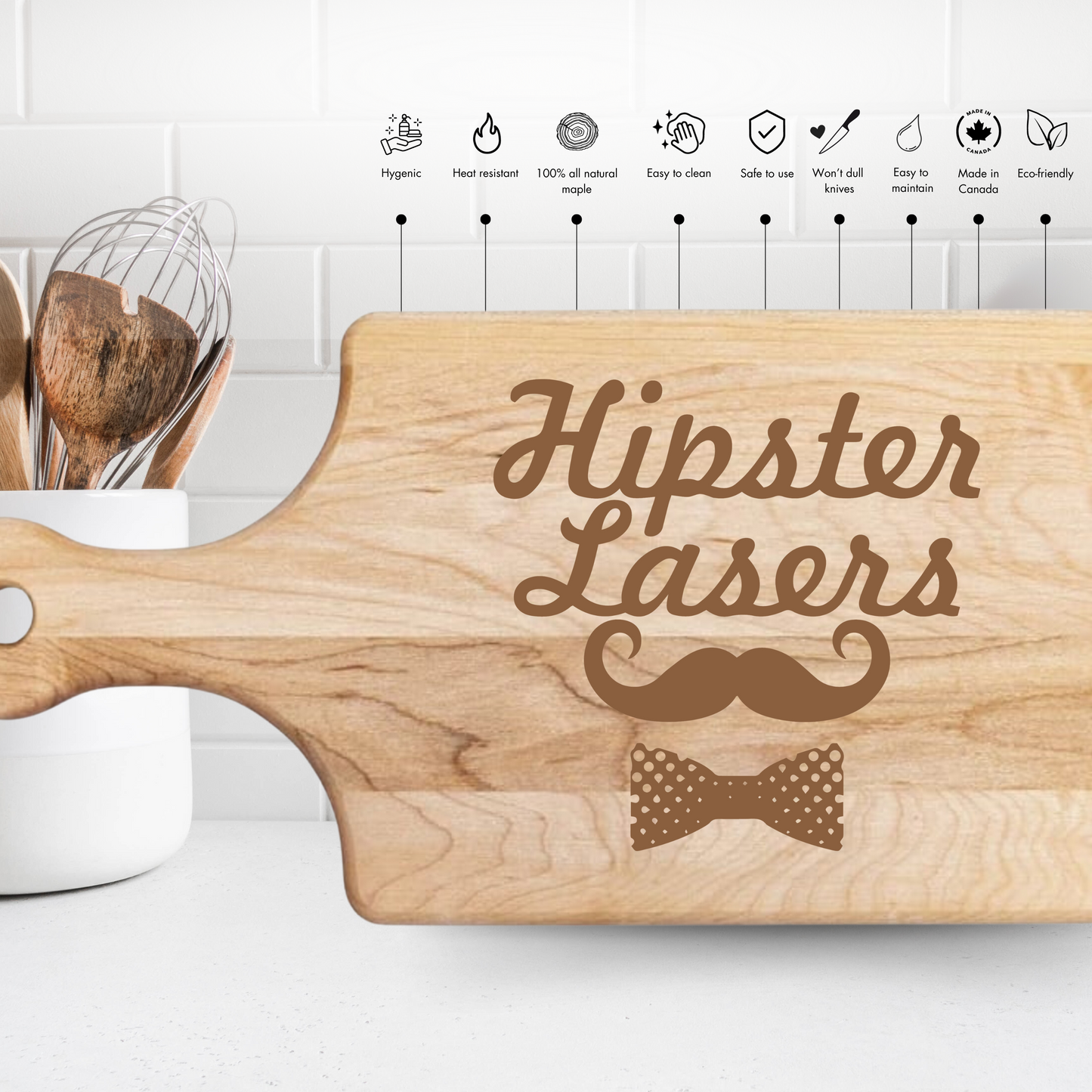 Carve Courage Cutting Board - Premium Cutting Boards from Hipster Lasers - Just $40! Shop now at Hipster Lasers