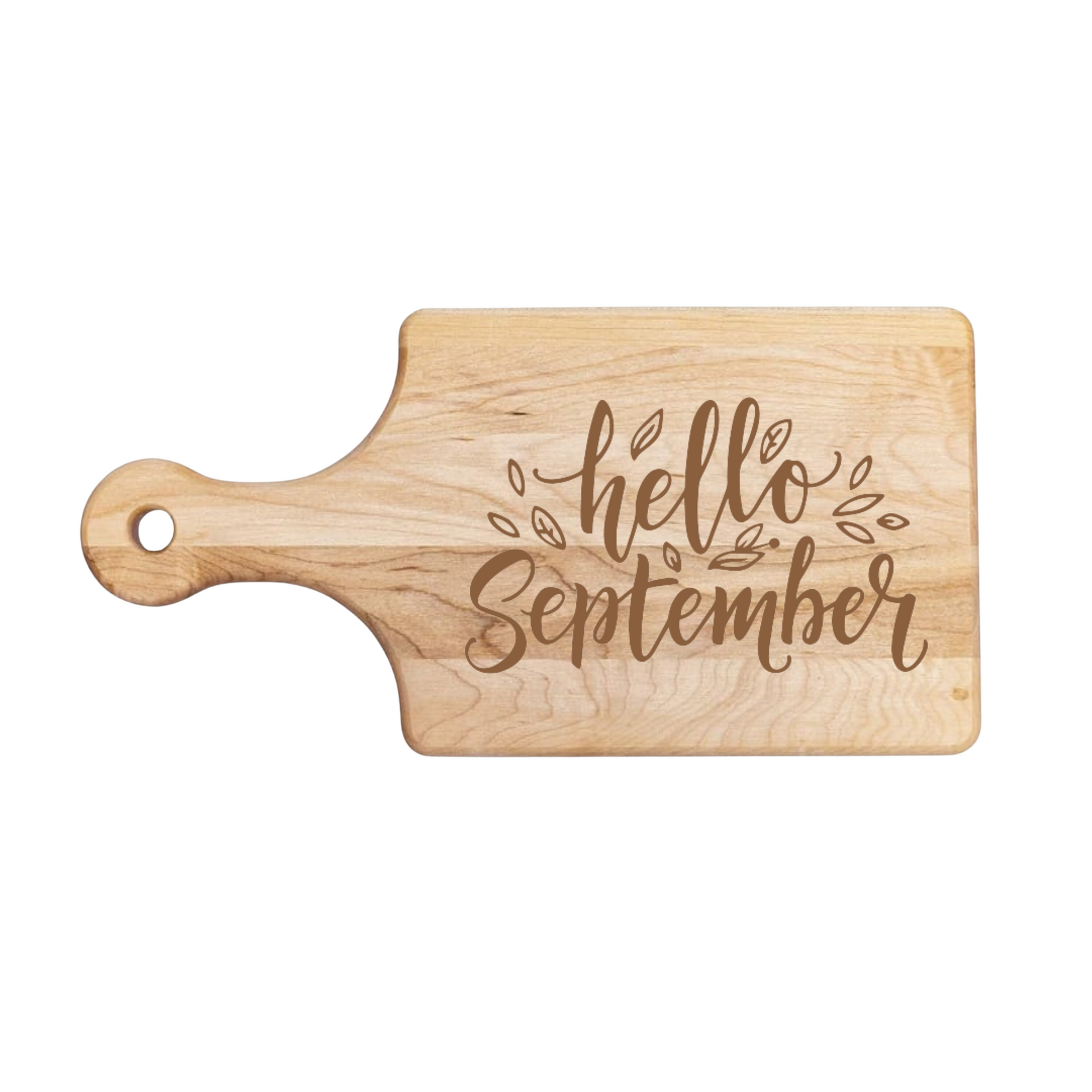 Hello September Leaves Cutting Board - Premium Cutting Boards from Hipster Lasers - Just $70! Shop now at Hipster Lasers