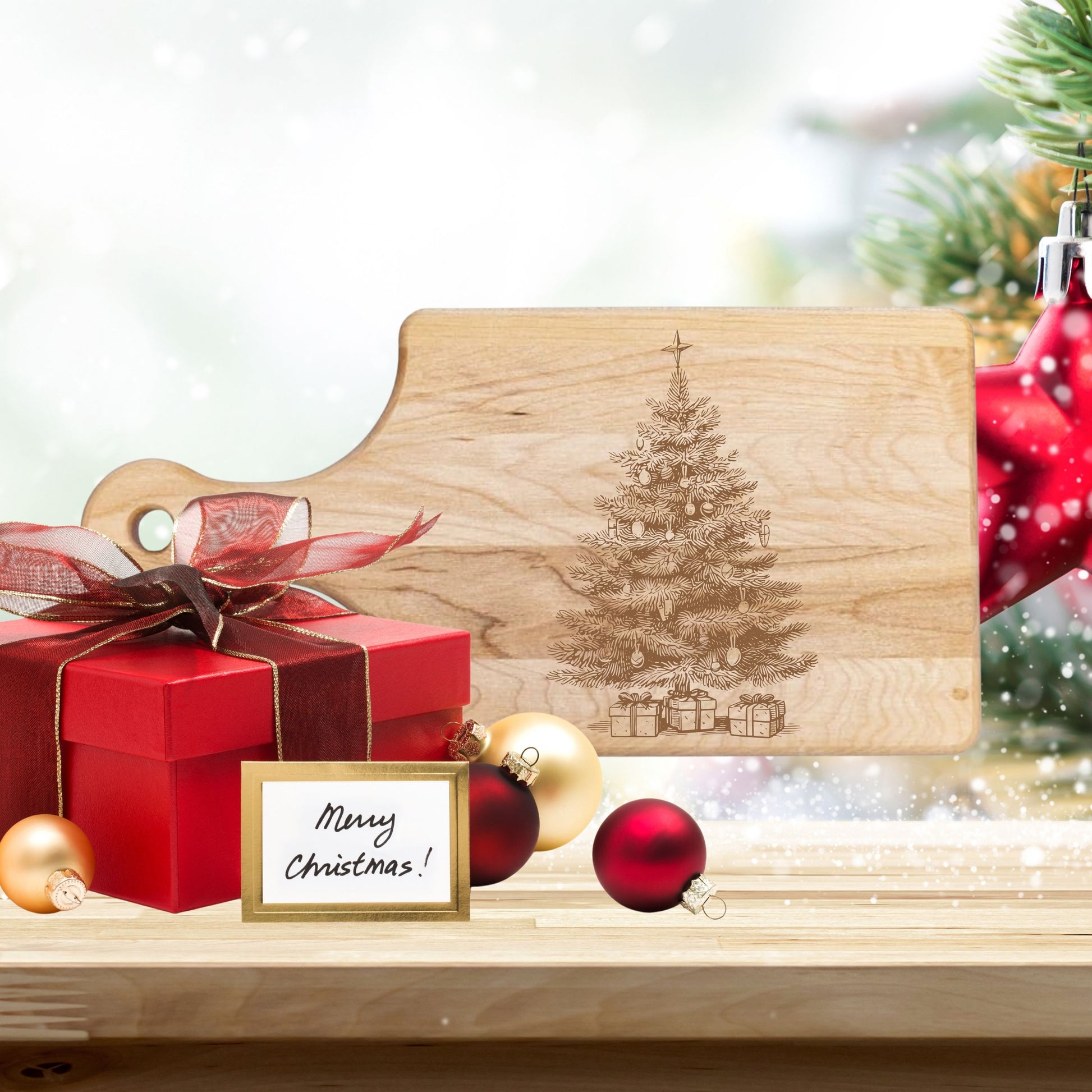 Copy of Yuletide Joy Cutting Board - Premium Cutting Boards from Hipster Lasers - Just $40! Shop now at Hipster Lasers