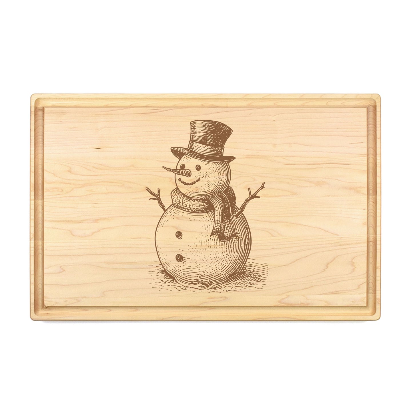 Snowman's Snack Cutting Board - Premium Cutting Boards from Hipster Lasers - Just $40! Shop now at Hipster Lasers