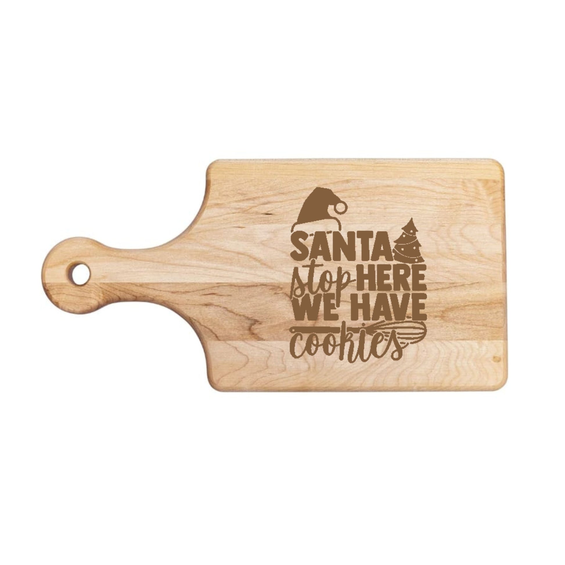 Santa Stop Here Cutting Board - Premium Cutting Boards from Hipster Lasers - Just $40! Shop now at Hipster Lasers