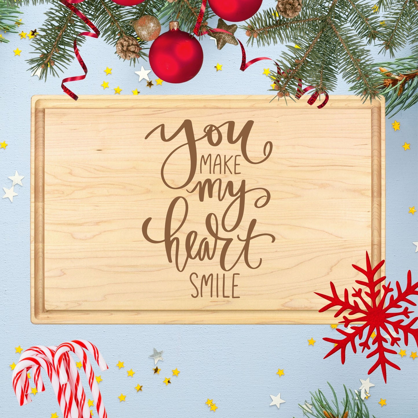 Copy of Santa Claus Is Coming To Town Cutting Board - Premium Cutting Boards from Hipster Lasers - Just $40! Shop now at Hipster Lasers