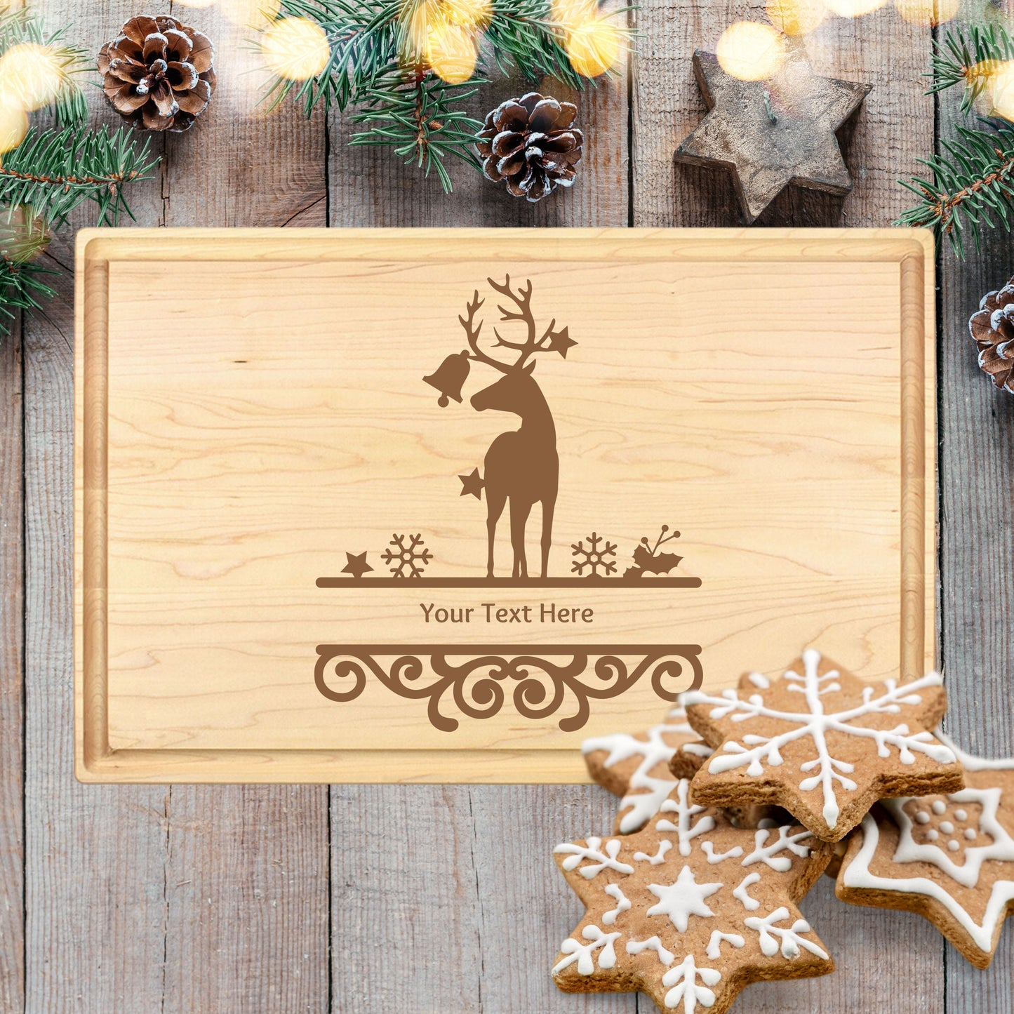 Custom Winter Wonderland Cutting Board - Premium Cutting Boards from Hipster Lasers - Just $90! Shop now at Hipster Lasers