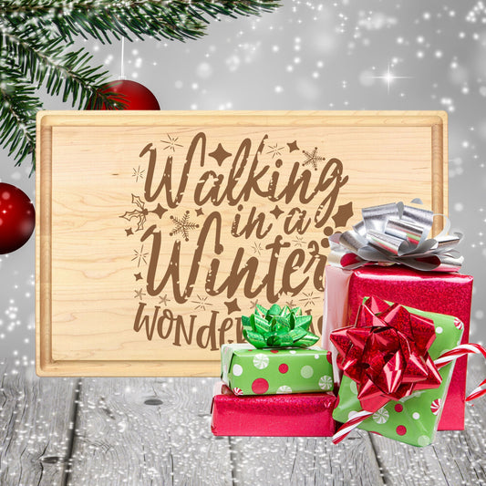 Winter Wonderland Strolls Cutting Board - Premium Cutting Boards from Hipster Lasers - Just $40! Shop now at Hipster Lasers