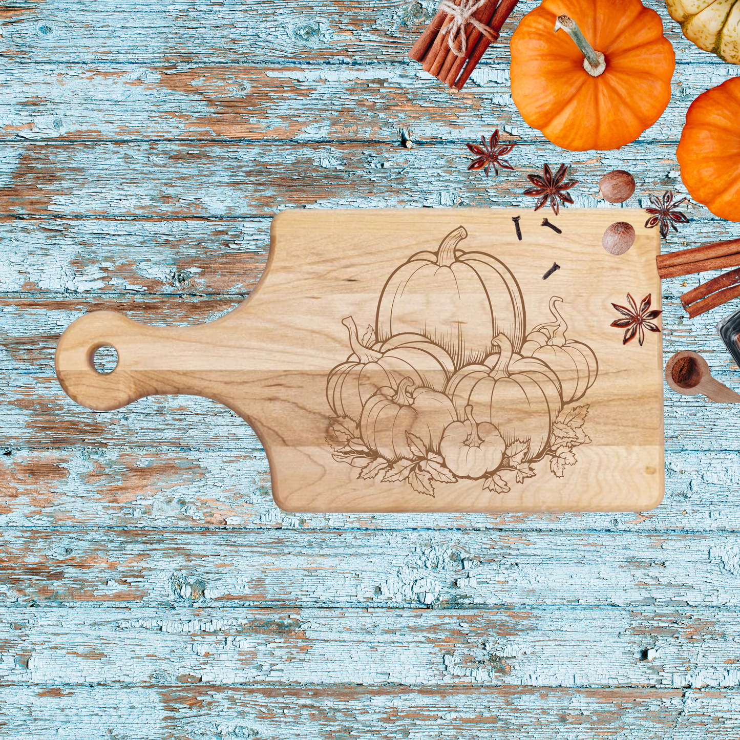 Pumpkin Patch Cutting Board - Premium Cutting Boards from Hipster Lasers - Just $70! Shop now at Hipster Lasers