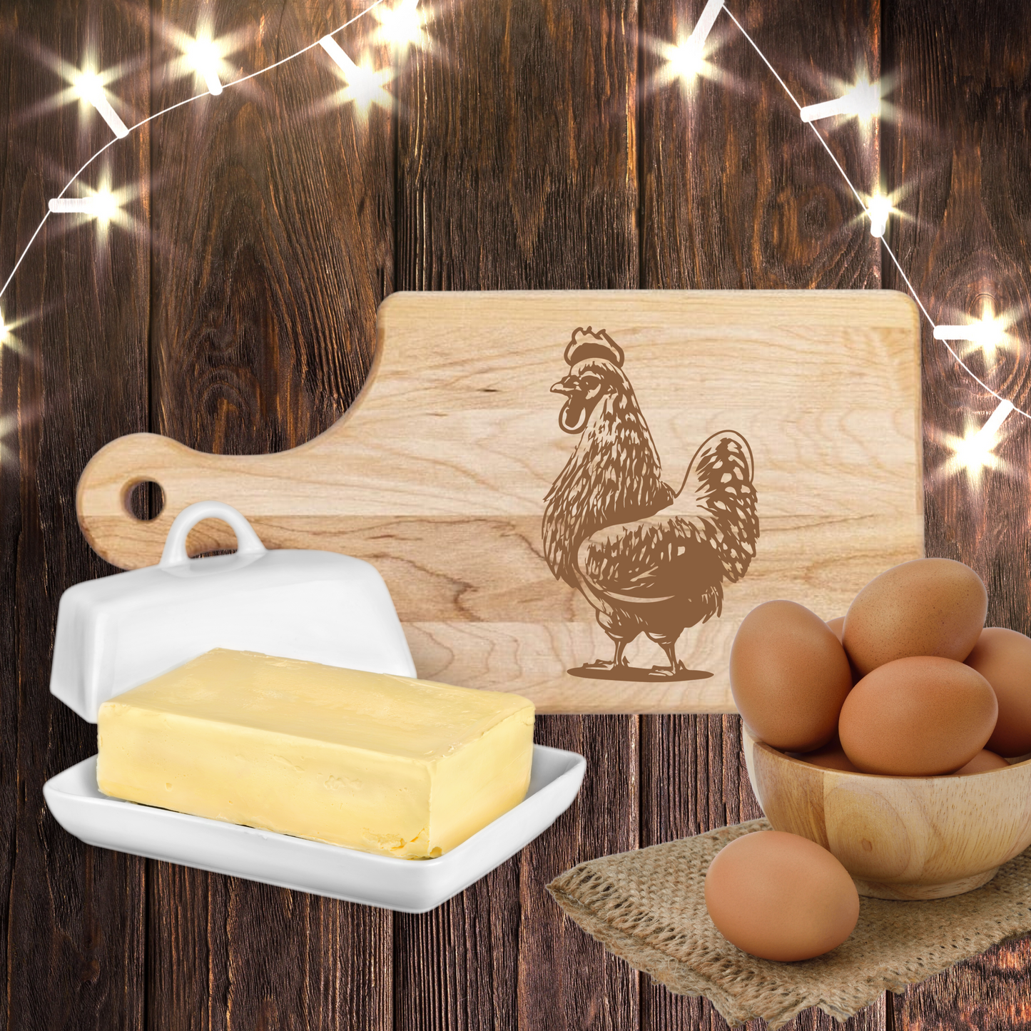 King of the Roost Cutting Board - Premium Cutting Boards from Hipster Lasers - Just $40! Shop now at Hipster Lasers