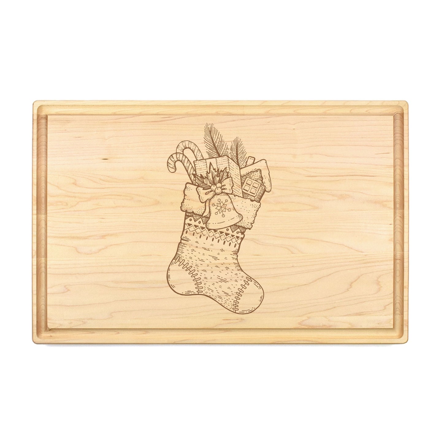 Santa's Stocking Cutting Board - Premium Cutting Boards from Hipster Lasers - Just $40! Shop now at Hipster Lasers