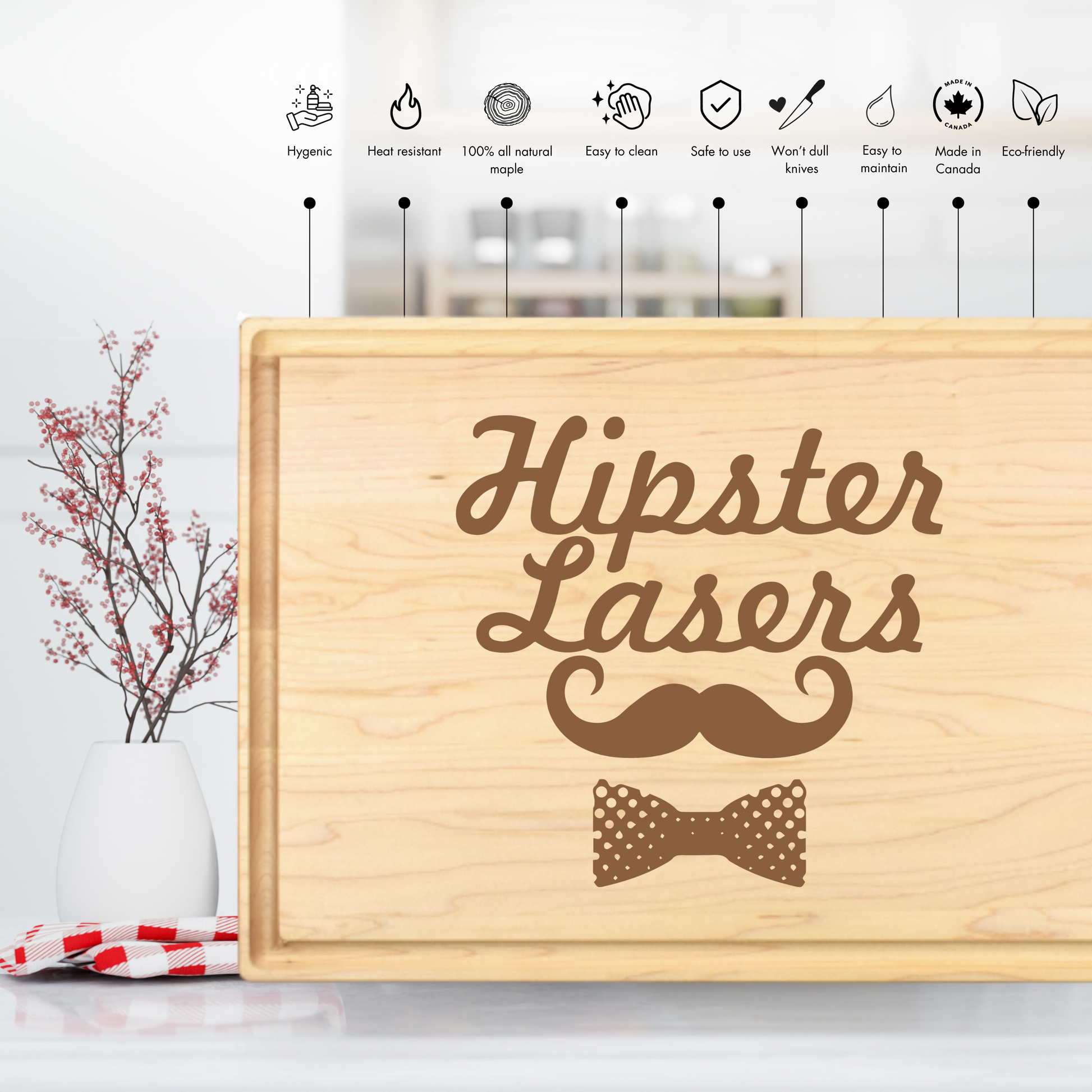 Kitchen Closed Cutting Board - Premium Cutting Boards from Hipster Lasers - Just $70! Shop now at Hipster Lasers