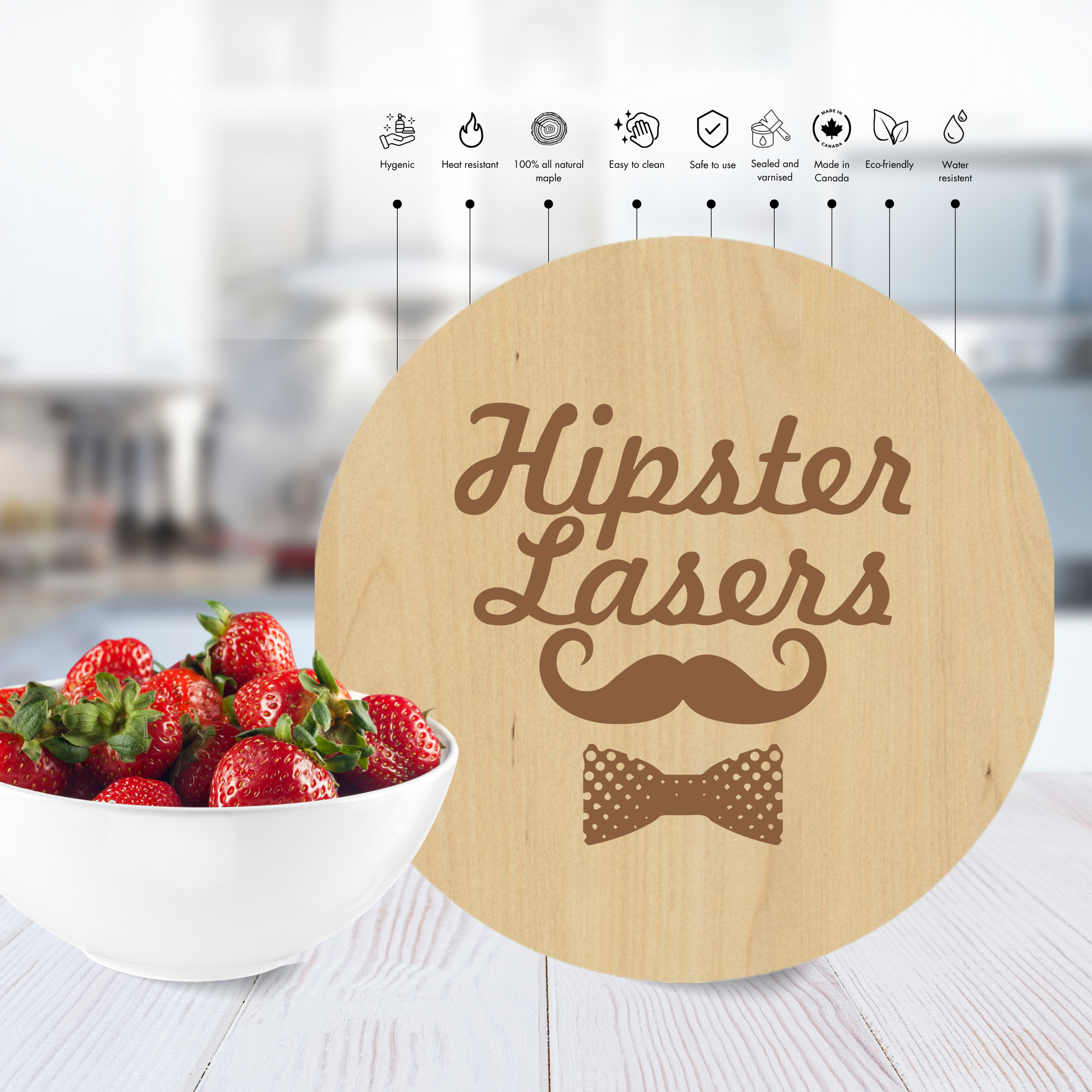 Thankful Grateful & Blessed Coaster - Premium Coasters from Hipster Lasers - Just $10! Shop now at Hipster Lasers