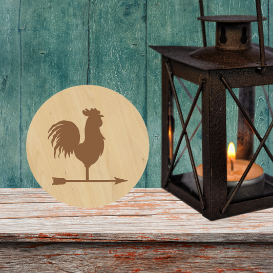 Rooster Vane Coaster - Premium Coasters from Hipster Lasers - Just $10! Shop now at Hipster Lasers