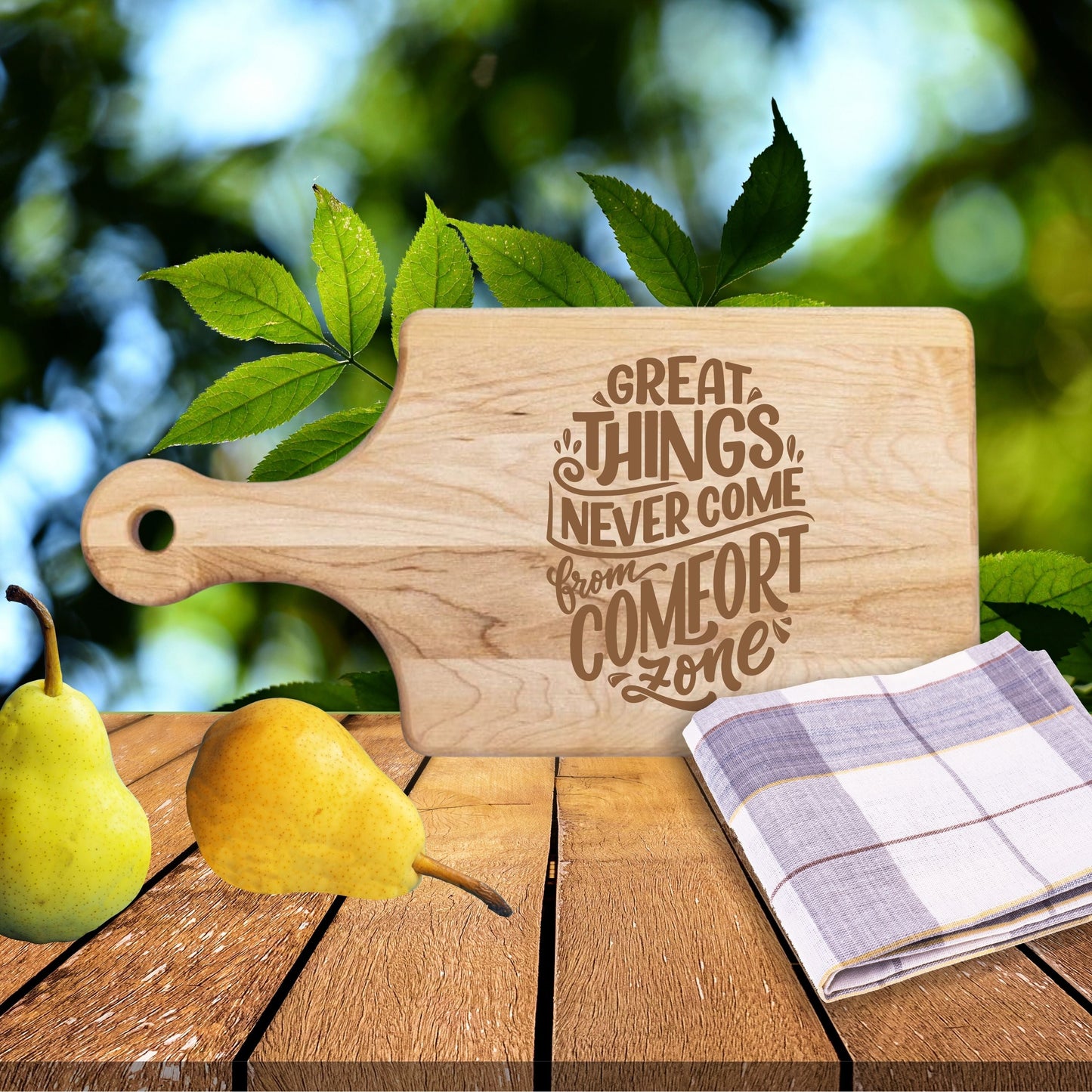 Motivational Masterpiece Cutting Board - Premium Cutting Boards from Hipster Lasers - Just $40! Shop now at Hipster Lasers