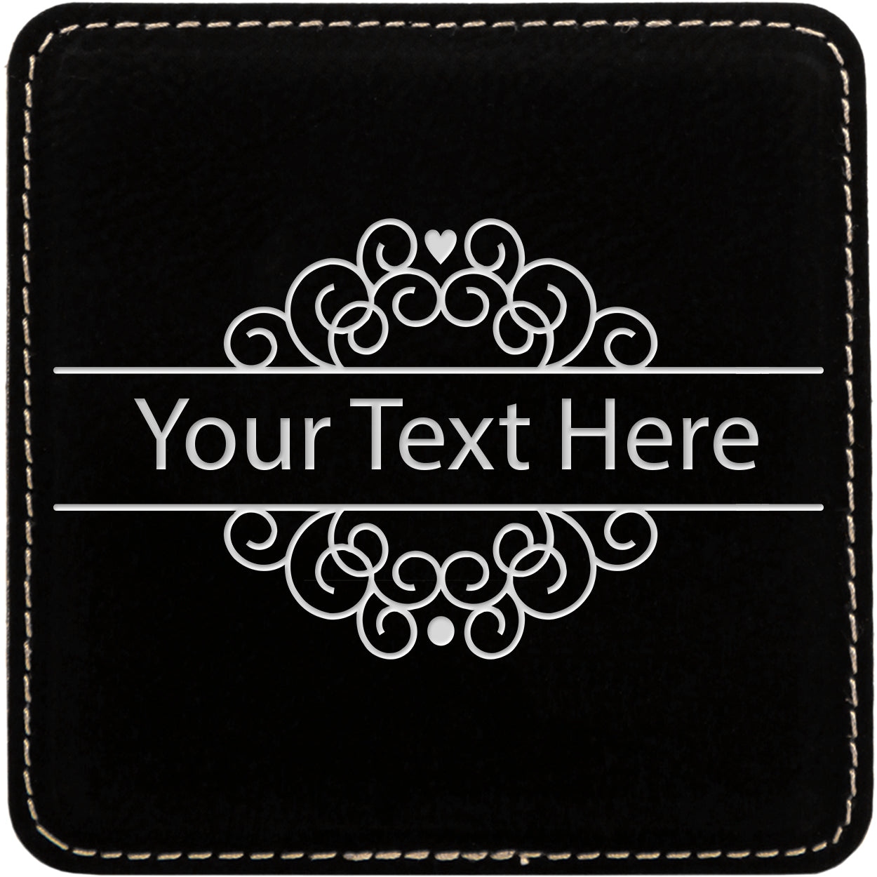 Custom Black Leather Coaster Set of 4 Best Price in 2024 at